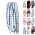 thumbnail image 4 of Flannel Women's Soft Plush Cute Pajama Pants Comfortable Wide Leg Casual Nightgown with Pockets, 4 of 9