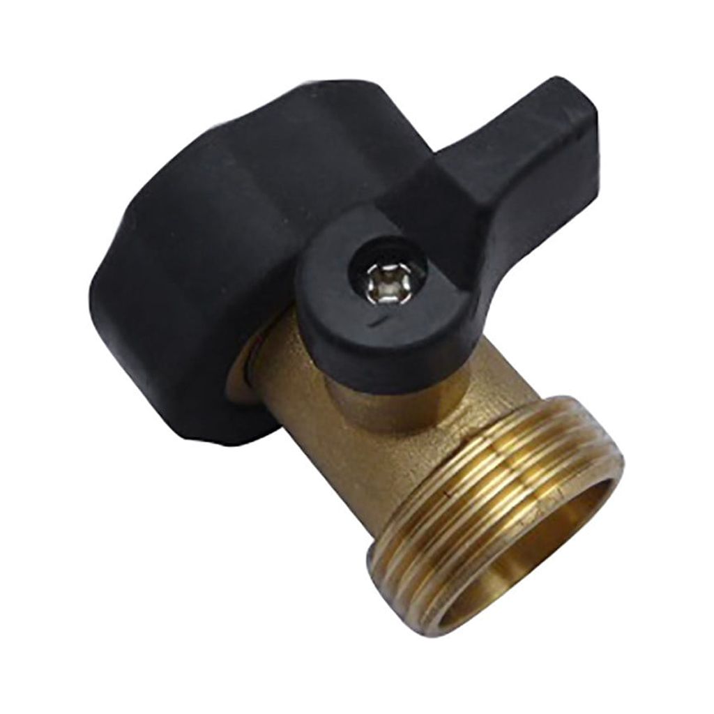 Super Heavy Duty 3/4 Inch Brass Water Shut Off Garden Hose Connector ...