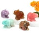 thumbnail image 4 of Estatua de elefante de la suerte de 1,5 pulgadas, Aventurina verde, amatista, piedra de cristal de cuarzo, estatuilla de Feng Shui de la fortuna, animales, decoración artesanal de chakras, 4 of 5