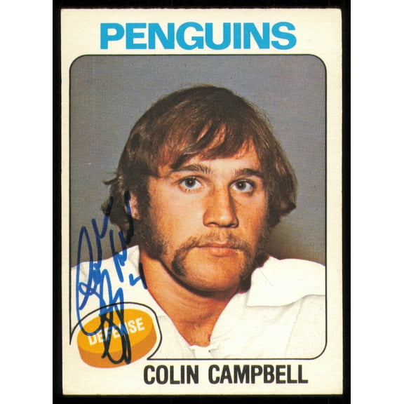 Colin Campbell Autographed 1975-76 O-Pee-Chee Card #346 Pittsburgh Penguins SKU #255407