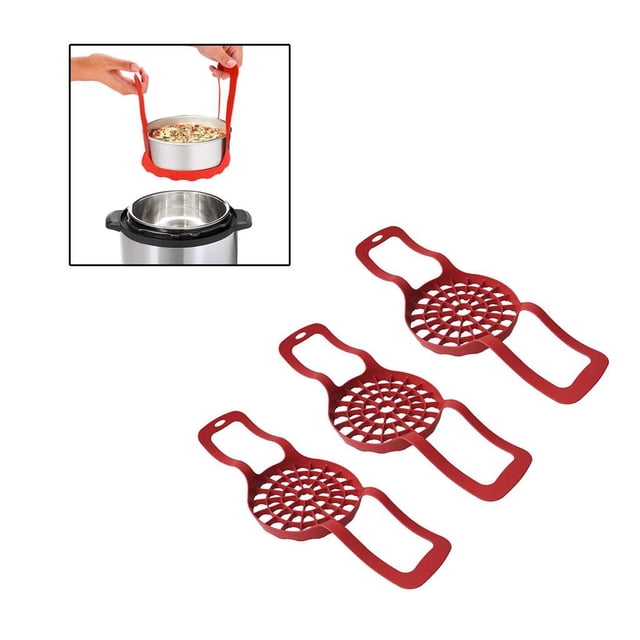 3 x Olla a de silicona Rejilla para huevos Canasta para Rejilla para cocinar Fácil limpieza Cola Estante de huevo al vapor de silicona