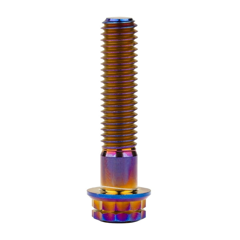 Wanyifa Titanium M6 Flange Bolts – 15mm Length, Grade 5 Ti Alloy, Pack Of 4, Multicolored For Motorcycle