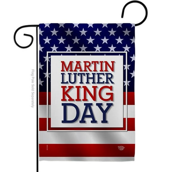 13 x 18.5 in. MLK Day Black History Martin Luther King Double-Sided Decorative Vertical Garden Flags - House Decoration Banner Yard Gift