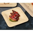 thumbnail image 2 of Brheez Disposable Square Plates - 100% Compostable, Biodegradable Bamboo, 7", 10-pack, 2 of 5