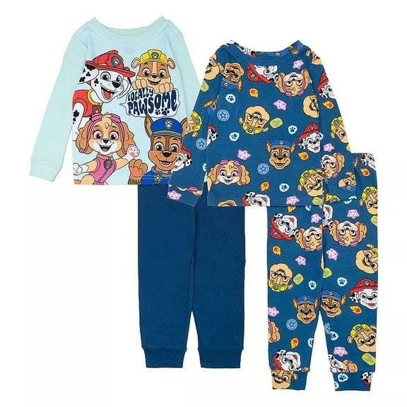 Paw Patrol Toddler Boy's Totally Pawsome 4-Piece Character Pajama Set, Size 3T