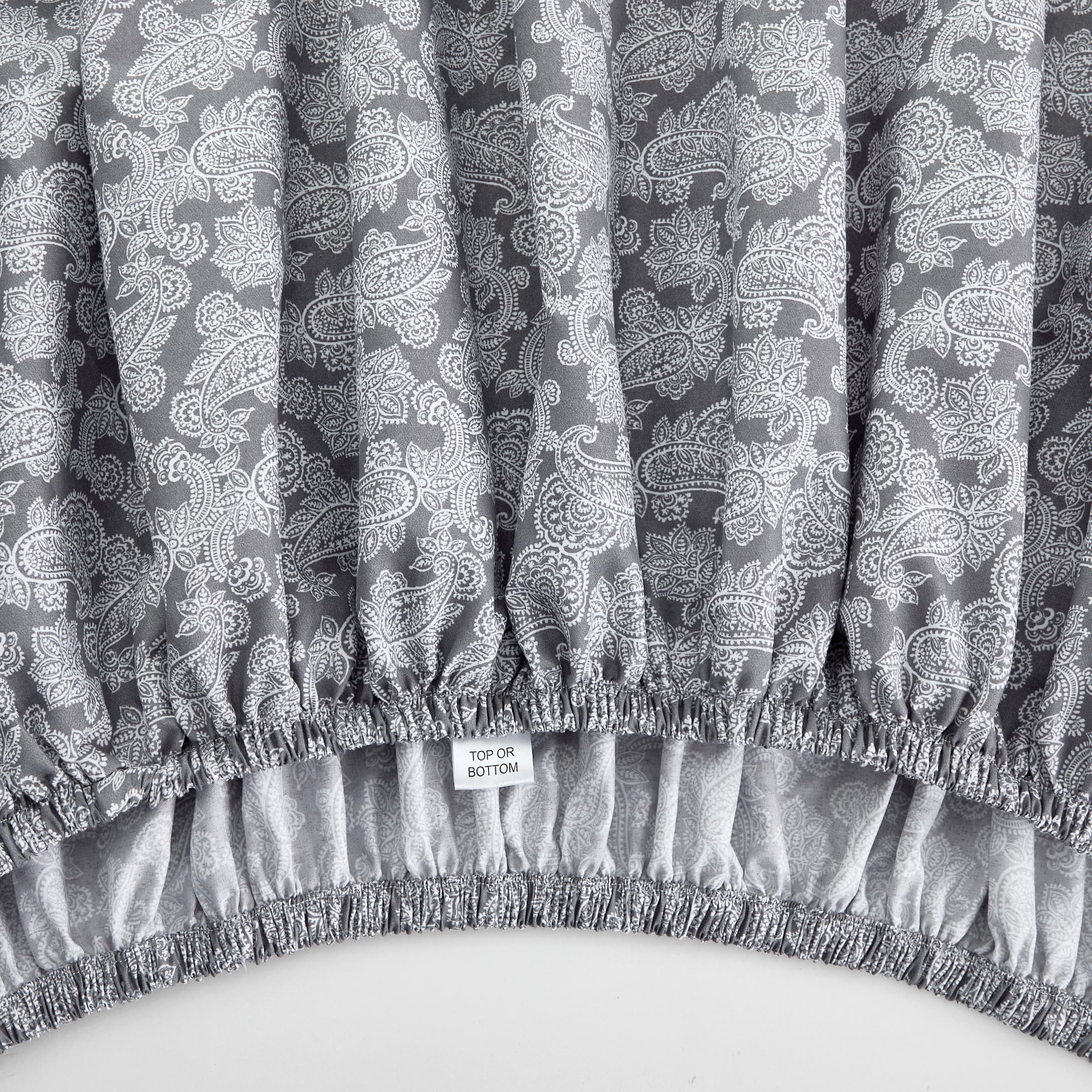 Mainstays Super Soft Brushed Microfiber Bed Sheet Set, Grey Paisley Print, Twin-XL, 3 Piece