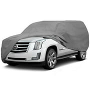 NEH Superior SUV Car Cover - Waterproof All Weather Full Exterior Breathable Outdoor Indoor - Gray - Fits SUVs and Pickup Trucks with Bed Caps up to 15.5ft Length (186" x 59" x 60")