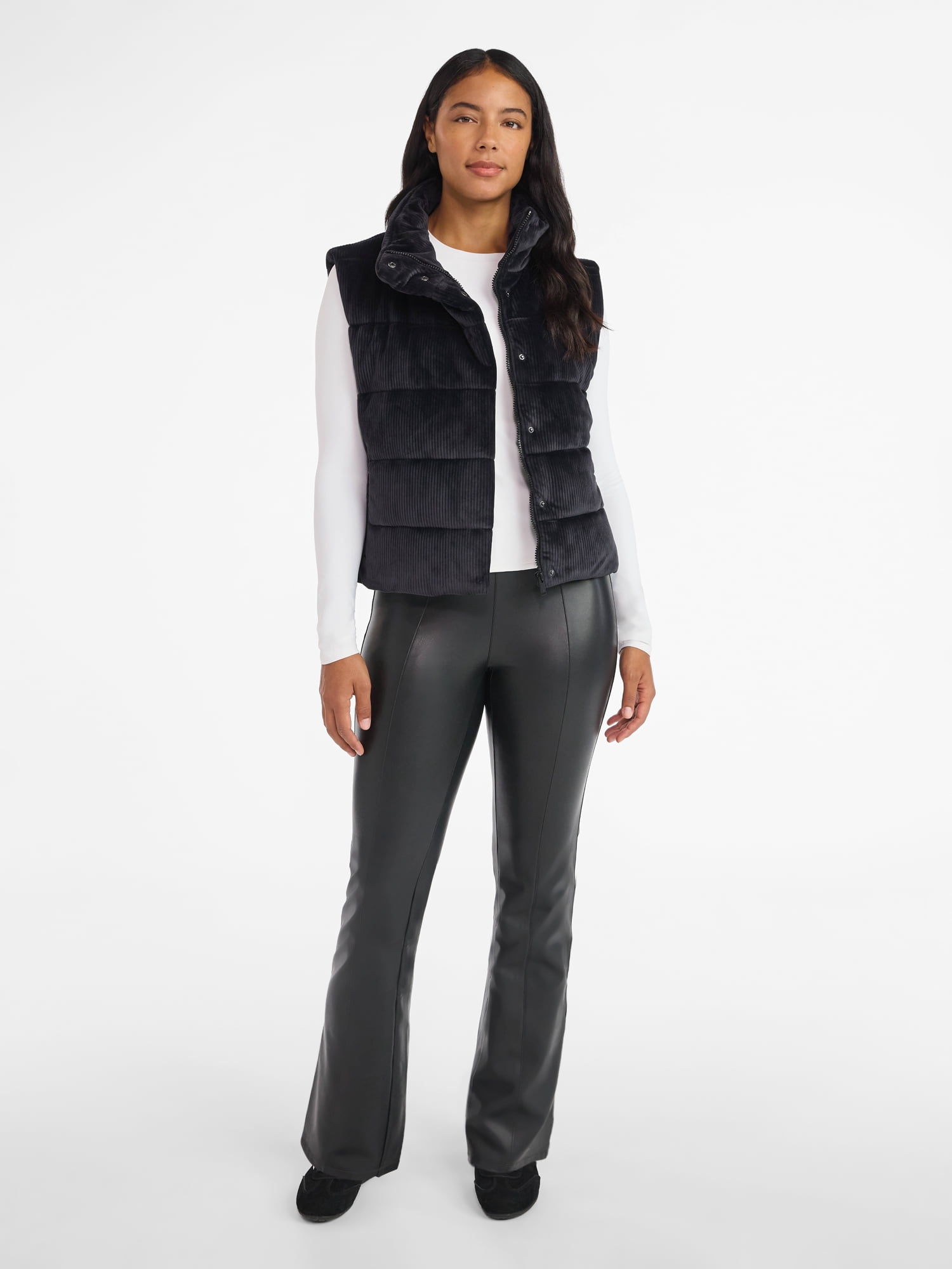 Avia Women's and Women's Plus Velour Ribbed Vest, Sizes XS-4X