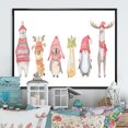 thumbnail image 1 of Designart Cute Christmas Animals Polar Bear Traditional Floating Frame Wall Art, 1 of 4