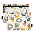thumbnail image 2 of Ckdifva Christmas Cats and Leaves Pencil Pouch 3 Ring Zipper Pencil Case Binder Pockets Clear Top Cosmetic Bag 2 Pack, 2 of 6
