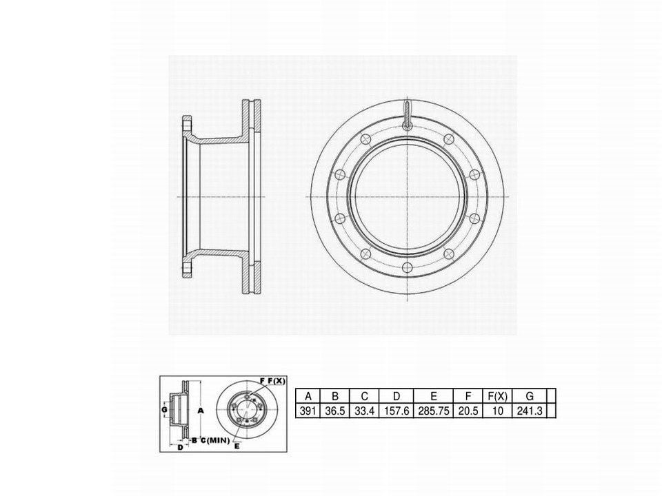 Winstop Brake Rotor, Rear WS243694, Chevrolet C6500 Kodiak 2002-1997