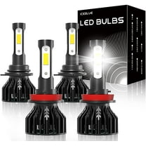 For 2011-2019 Toyota Highlander Headlights 9005/HB3 LED High Beam   H11 Low Beam 4pc