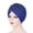 Blue, variant on Herrnalise Women Solid Beading India Hat Muslim Ruffle Cancer Chemo Hat Beanie Wrap Cap