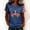 Blue, variant on MAIHAN 250 Years America Shirt Women Patriotic T-Shirt Plus Size American Flag Shirts Summer Baggy Tops Funny Tshirts Shirts for Women