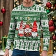 thumbnail image 2 of Telankuip Mens Christmas Sweatshirts Trendy Funny Xmas Graphic Santa Printed Soft Novelty Crewneck Pullovers Slim Fit Long Sleeve 2025 Retro Casual Comfort Xmas Holiday Tops Green1 XXL, 2 of 4
