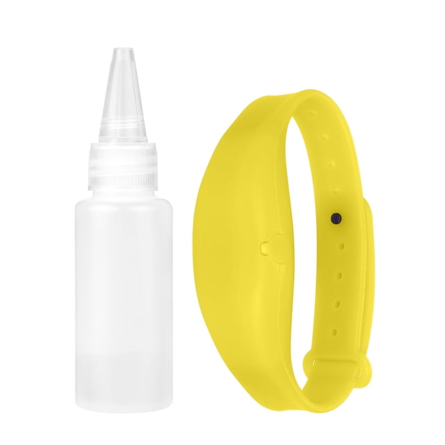Pulsera de silicona rellenable con dispensador manual para el lavado de manos, 15 ml