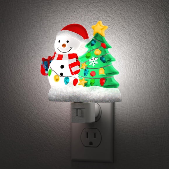 Luz nocturna Briignite Snowman para árbol de Navidad, 5000 K, para niños