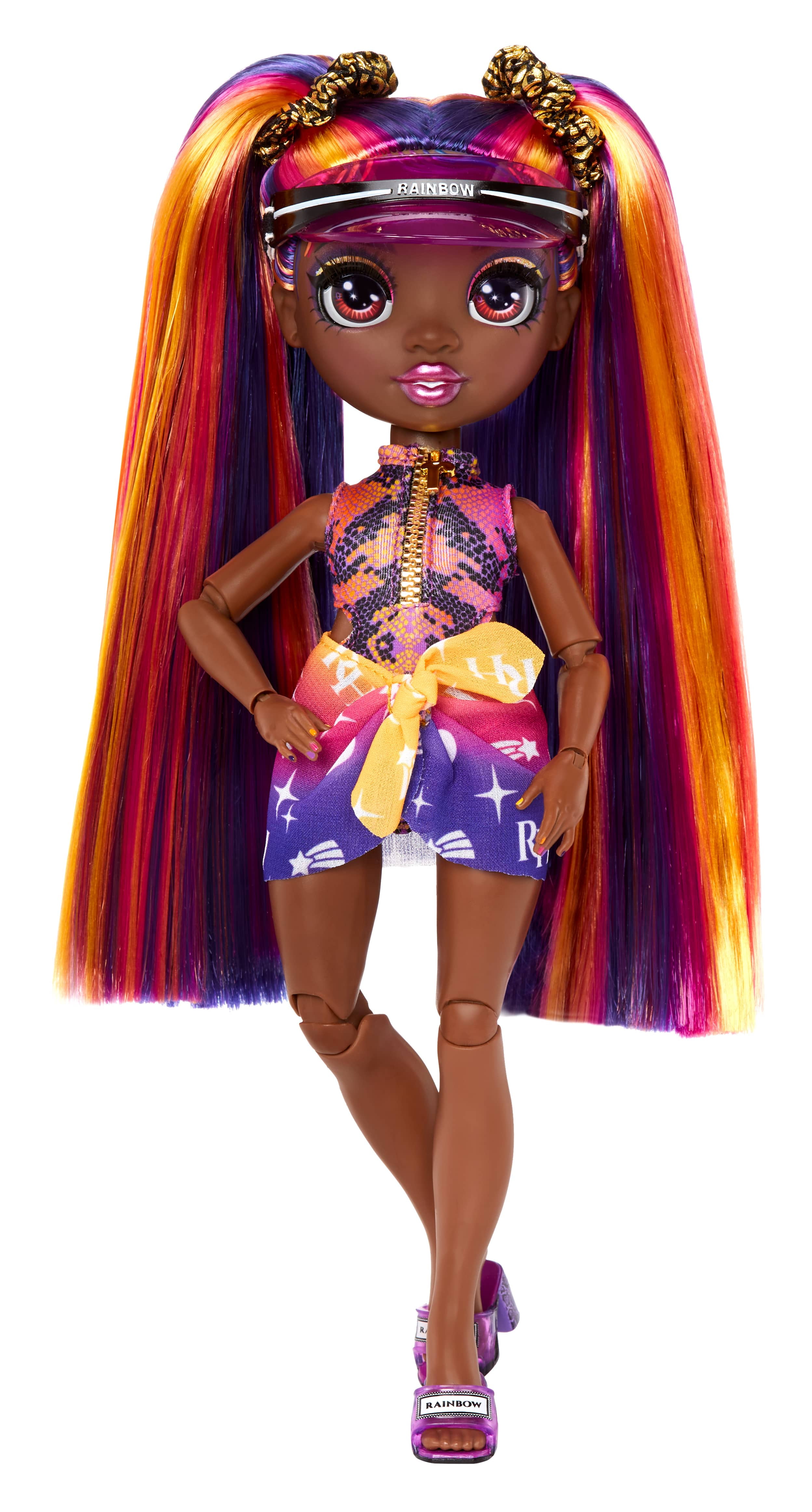 Rainbow High Pacific Coast Phaedra Westward- Sunset (Purple) Fashion Doll with Pool Accessories Playset, Bonus Legs. Kids Ages 6-12 Years