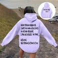 thumbnail image 2 of WENWU Women's Hoodies Sweatshirts Long Sleeve Pullover Hoodie Sweatshirt Cute Hoodies Purple Sweatshirt for Women Fall Jacket Women’S Clothing, 2 of 7