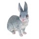 thumbnail image 4 of Adorno de jardín Liebre Escultura de animal Interior Exterior Resina Artesanía Shag Shag Grey, 4 of 7
