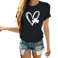 thumbnail image 1 of Pxiakgy Vente Chaude! T-Shirt Trèfle de la Saint-Patrick pour Femmes Chanceux Irlandais Manches Courtes T-Shirt Graphique Trèfle Mode Décontractée Imprimé Amour Col Rond Manches Courtes T-Shirt, 1 of 4