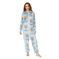 thumbnail image 4 of Adult Christmas Onesie Pajama Groundhog Pattern Zipper One-Piece Pajamas Unisex with Pockets, 4 of 6