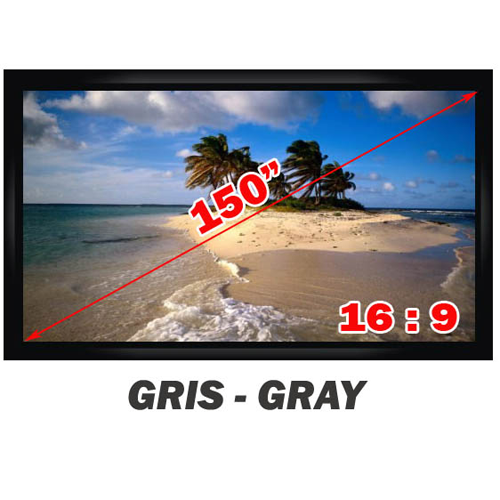 Antra Projecteur à Cadre Fixe 150" 16:9 Écran de Projection - Gris Mat