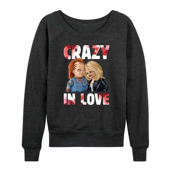 Chucky - Halloween - Valentine's Day - Crazy In Love - Women's Lightweight French Terry Long Sleeve Shirt