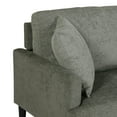thumbnail image 2 of Noble House Nikodem 3 Seater Fabric Sofa with Accent Pillows, Gray, 2 of 6
