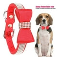 thumbnail image 5 of Suede Microfiber Double Bowknot Crystal Sparkle Rhinestone Cat Collar Pet Supply, 5 of 5