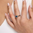 thumbnail image 3 of ANGARA Natural Cushion 1.1 ct London Blue Topaz Solitaire Ring in 14K Rose Gold for Women (Size-6mm) | November Birthstone, Anniversary, Jewelry Gift for Women | Natural London Blue Topaz Ring, 3 of 11