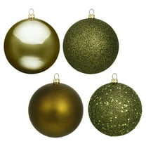 Vickerman 2.75" Olive 4-Finish Ball Ornament Assortment, 20 per Box