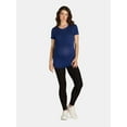 thumbnail image 2 of Time and Tru Maternity Tee with Short Sleeves for Women, Sizes S-XXL, 2 of 5