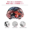 thumbnail image 3 of KLL Rose Flowers Pattern Shower Cap & Bath Cap for Women,Reversible Oversized Waterproof Shower Caps for all Hair Lengths,Elastic Reusable Bathing Hair Cap, 3 of 6