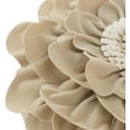 thumbnail image 7 of JWH 3D Round Handmade Decorative Peony Flower Throw Pillows 14inch Camel, 7 of 7