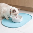 thumbnail image 4 of Oval Pet Feeding Mat, Waterproof Raised Edge Bowl Placemat, Non Slip Spill Proof Food and Water Tray for Dogs and Cats, Washable Floor Protector, 4 of 6
