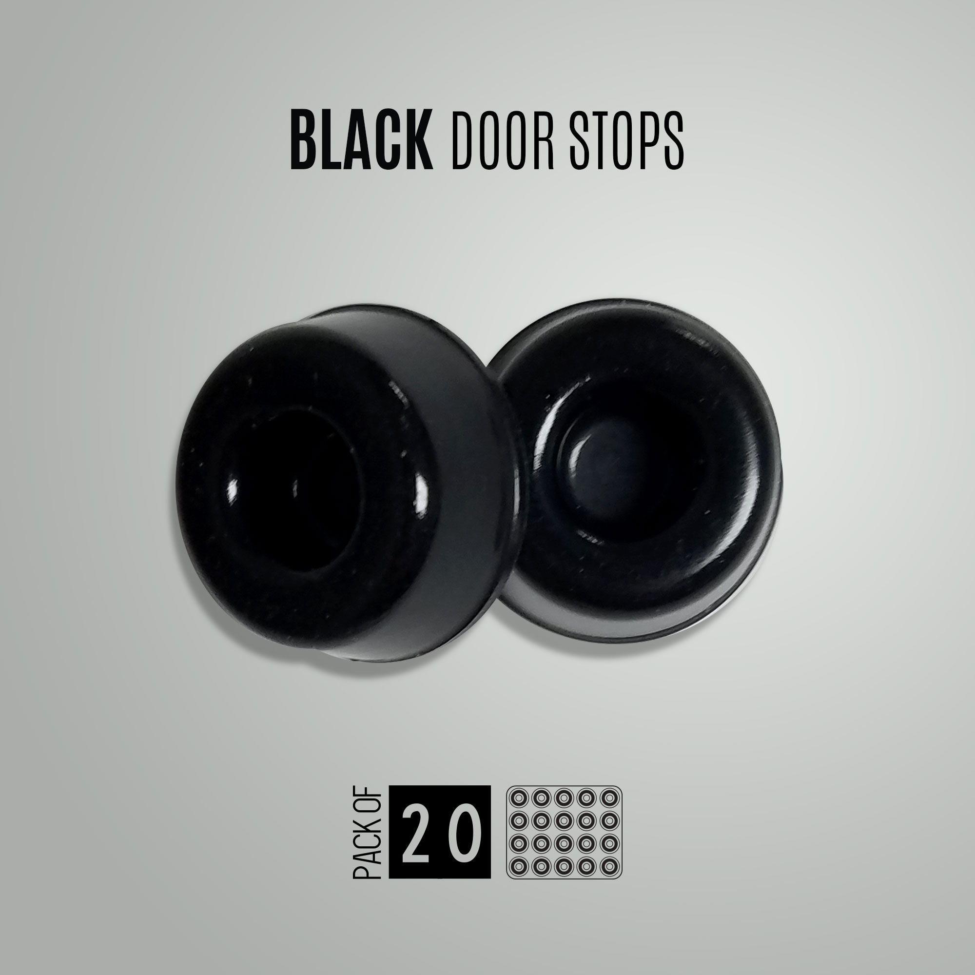 Door Stop (Small) Door Knob Bumper & Wall Protector. Sound Dampening