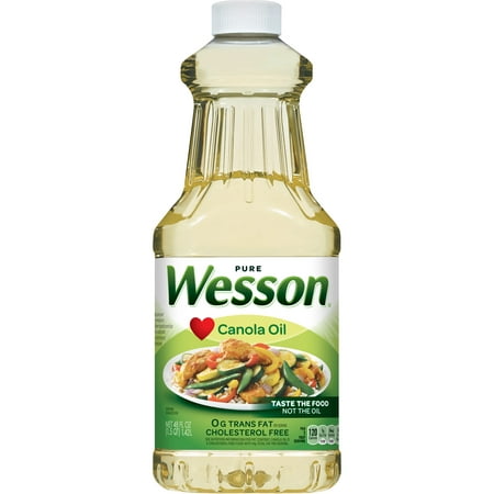 (2 Pack) Wesson Pure Canola Oil, 48 Fl Oz (2 pack)