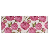 Pioneer Flower Floral Print Pattern Kitchen Rug Mat,Kitchen Runner Rugs Non Skid Washable,Decorative Kitchen Floor Mats for Kitchen,Sink,Laundry,17"X47"