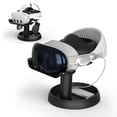 thumbnail image 1 of Soporte para VR compatible con Meta Quest 3/Quest 2/Vision Pro/Pico 4, base de exhibición universal para auriculares VR, soporte estable con base redonda., 1 of 4