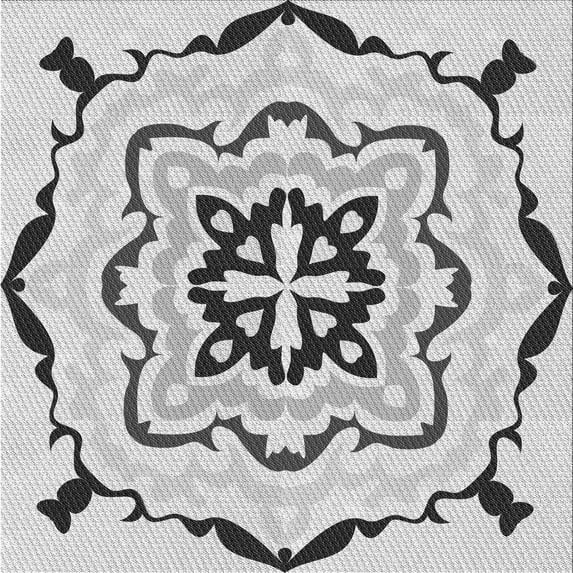 Ahgly Company Machine Washable Indoor Square Transitional Platinum Gray Area Rugs, 5' Square