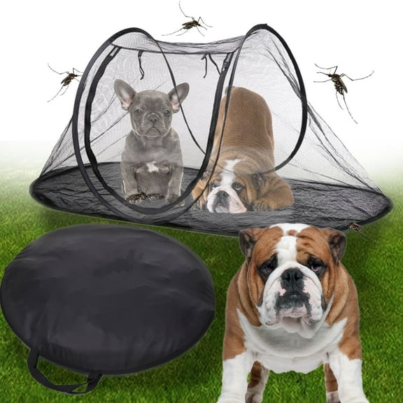 120x63x50cm Foldable Transparent Pet Tent, Cat Dog Pet Enclosure Tent, Large Lightweight Travel Cage with Zippered Mesh , Can Accommodate Portable Outdoor Pet Net Tent, Dog Travel Outdoor Pet Cage