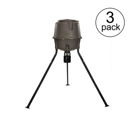 - Moultrie 30 Gal Adjustable Height Quick-Lock Elite Tripod Deer Feeder (3 Pack)
