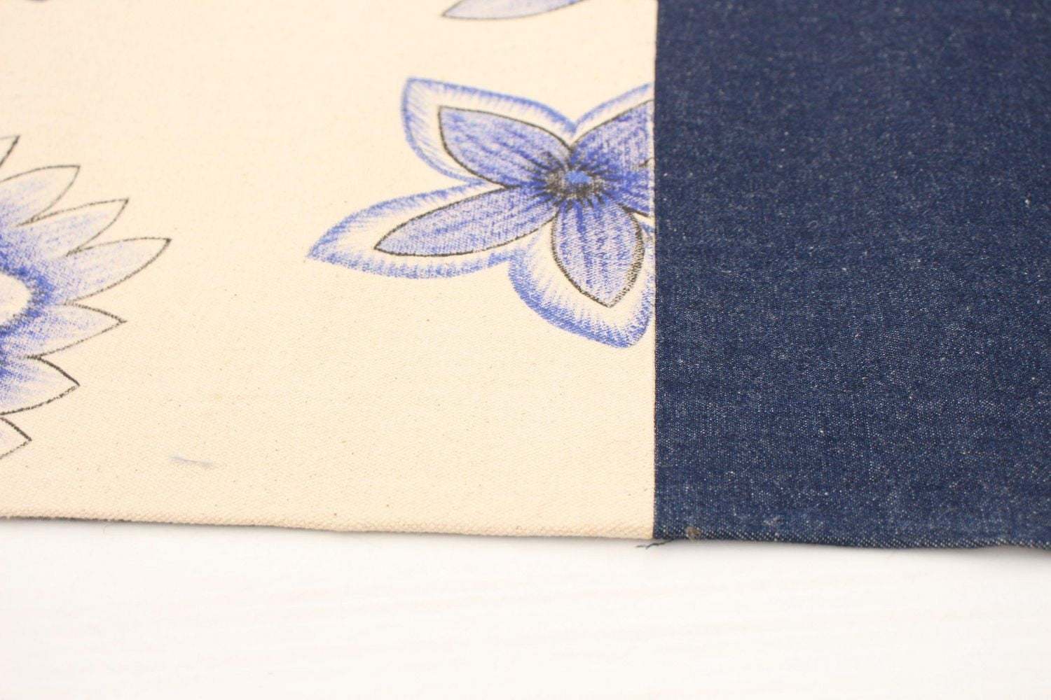 ECARPETGALLERY 3'8" x 5'7" Transitional Collage Handmade Area Rug for Living Room, Dining Room and Bedroom in Blue