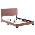 thumbnail image 3 of Modway Celine Channel Tufted Performance Velvet King Bed in Dusty Rose, 3 of 8
