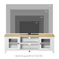 thumbnail image 4 of DUOSONG Homcom Modern Tv Stand, Entertainment Center With Shelves And Cabinets For Flatscreen Tvs Up To 60" For Bedroom, Living Room, White White MDF Primary Living Space TV & Entertainment Furniture, 4 of 9
