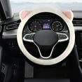 thumbnail image 3 of Winter Plush Steering Wheel Cover with Cat Ears - Fluffy Soft Universal 15 Inch Anti- Cover for Car & SUV, Cute Kitty Steering Wheel Protector for Warm Comfort, 3 of 4