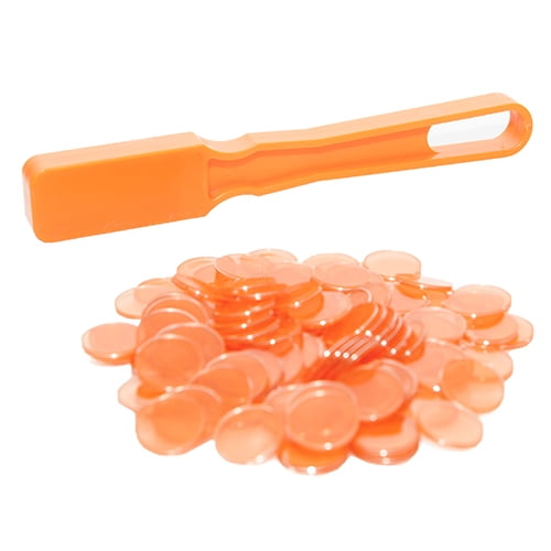 Bingo Wand and 100 Bingo Chips Orange