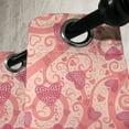 thumbnail image 3 of Ambesonne Romantic Grommet Curtain, Heart Love, 50" x 96", Coral Pale Peach Pink, 3 of 6
