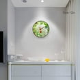 thumbnail image 3 of Dreamtimes Green Grass and Leaves Pattern Wall Clock Silent Non Ticking 12 Inch Round Easy to Read for Home Office School Clock, 3 of 7